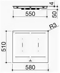 Индукционная варочная панель Barazza 1PIDG64N 4mm black glass ceramic