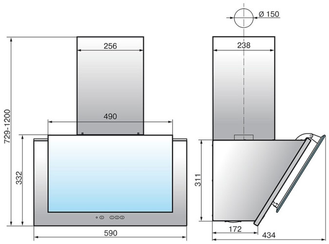 Кухонная вытяжка Elikor Рубин 60П 650 К3Д черный