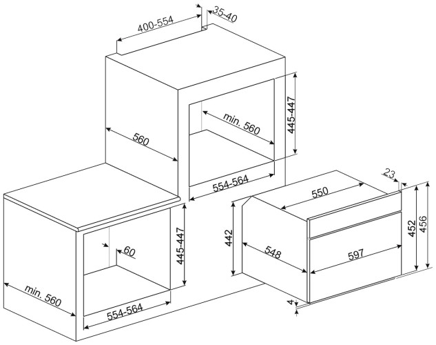 Встраиваемая микроволновая печь Smeg SF4101MS1