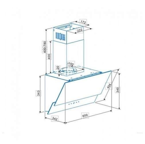 Кухонная вытяжка Cata AG4 A600 GWH