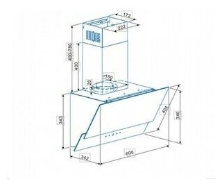 Кухонная вытяжка Cata AG4 A600 GWH