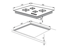 Газовая варочная панель Hansa BHKS 61038