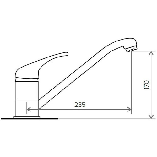 Смеситель для кухни Polygran Низкий 36 Белый Хлопок