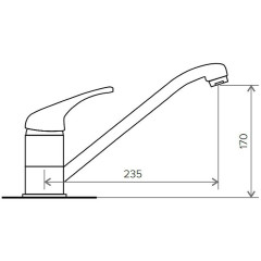 Смеситель для кухни Polygran Низкий 36 Белый Хлопок