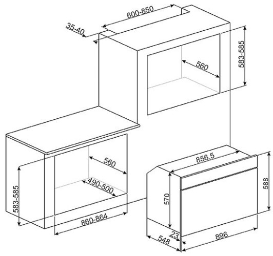 Электрический духовой шкаф Smeg SFR9390X