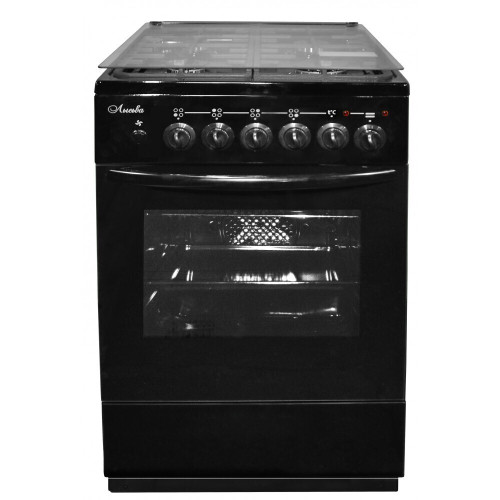 Комбинированная плита Лысьва ЭГ 404 МС-2у черный стеклянная крышка