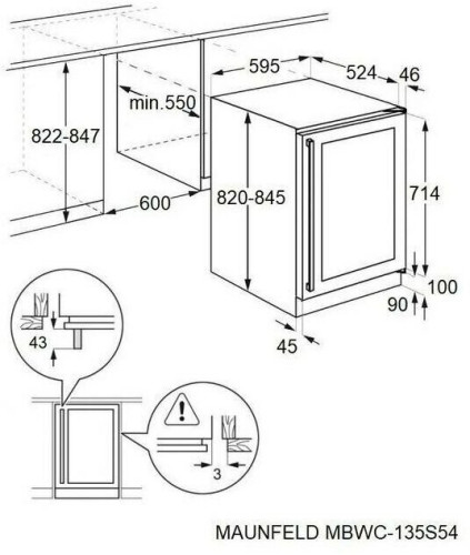Винный шкаф MAUNFELD MBWC-135S54