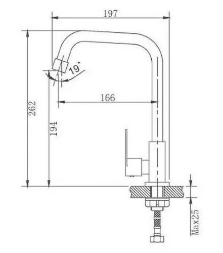 Смеситель для кухни Haiba HB4182