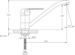 Смеситель для кухни Rush Victoria VI7135-26