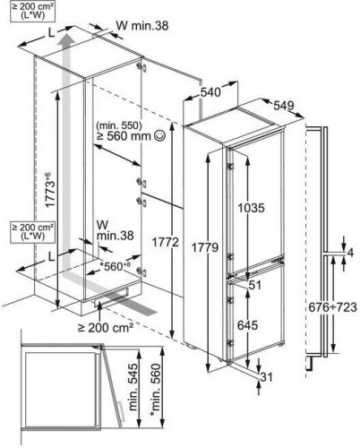 Встраиваемый холодильник Electrolux LNT3FF18S