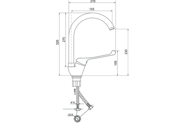 Смеситель для кухни Славен СЛ-ОД-Х22
