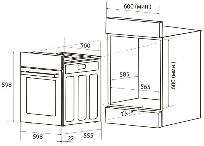 Электрический духовой шкаф Zugel ZOE601B