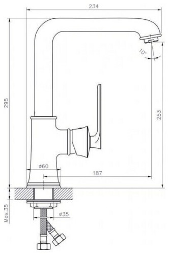 Смеситель для кухни Rush Flores FL0835-22