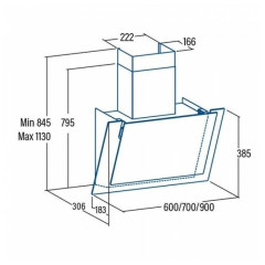 Кухонная вытяжка Cata Valto 700 XGBK