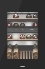 Встраиваемый винный шкаф Miele KWT 6422 iG-1 Obsidian Black Glass, черный обсидиан