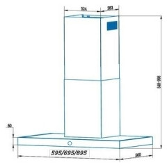 Подвесная вытяжка Cata B6 T700 XGBK