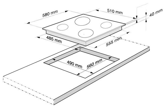 Электрическая варочная панель Fornelli PV 6017 Dolce WH