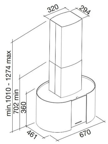Кухонная вытяжка Falmec New York 65/800 Isola