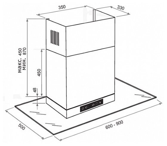 Кухонная вытяжка Korting KHC 6675 GX