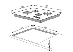Газовая варочная панель Hansa BHKS 61018