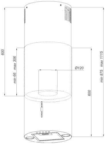 Островная вытяжка Exiteq EX-5170