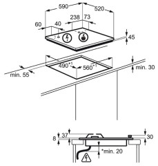 Газовая варочная панель Electrolux GPE 363 YK