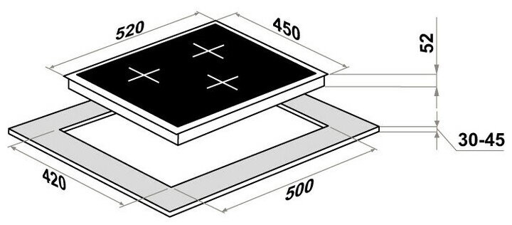 Электрическая варочная панель MAUNFELD CVCE453DBK
