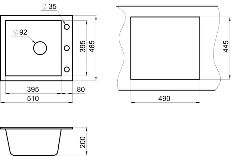 Кухонная мойка Granula GR-4651 графит