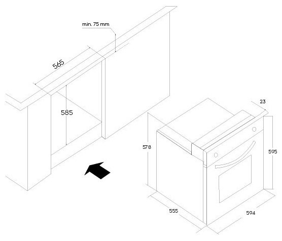 Электрический духовой шкаф Oasis D-SN6