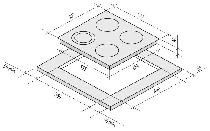Электрическая варочная панель Krona DOLCE 60 BL