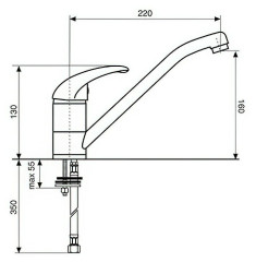 Смеситель для кухни Italmix WEB 0900 BLACK черный 02