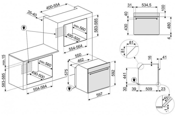 Электрический духовой шкаф Smeg SO6302S3PX