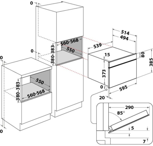 Встраиваемая микроволновая печь Whirlpool W9 MD 260 IXL