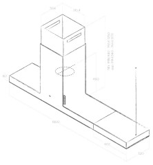 Кухонная вытяжка Elica Haiku Island Concrete/A/180