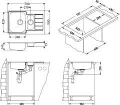Кухонная мойка Alveus LINE 70 NAT-90 1065684
