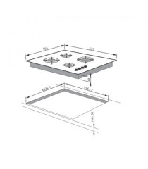 Газовая варочная панель Hansa BHKI 63110020