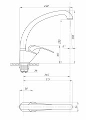 Смеситель для кухни ПСМ-Профсан ProfECO PSM-337-037