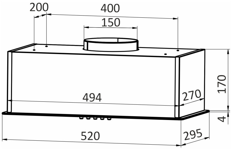 Встраиваемая вытяжка Exiteq EX 1246 black