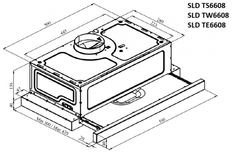 Встраиваемая вытяжка Schaub Lorenz SLD TW6608