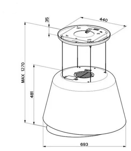 Кухонная вытяжка Faber Belle Plus GR Matt/Warm DG Matt