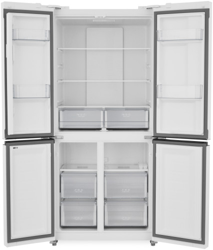 Холодильник Zugel ZRCD430W белое стекло