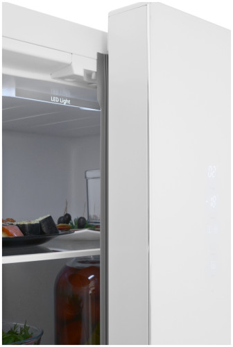 Холодильник Zugel ZRCD430W белое стекло