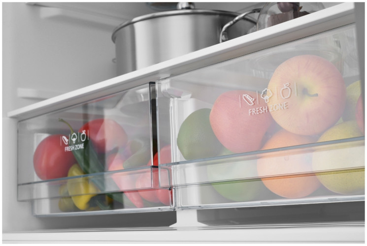 Холодильник Zugel ZRCD430W белое стекло