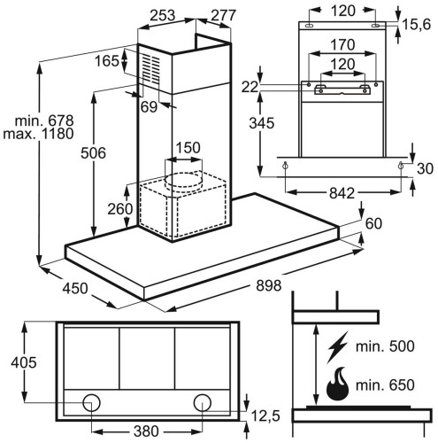 Кухонная вытяжка Electrolux LFT 419 X