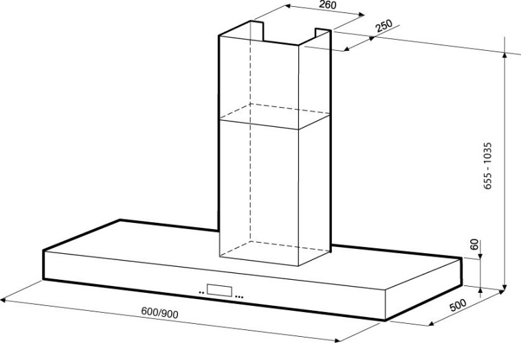 Кухонная вытяжка Krona Stella Smart 600 5P LCD multy