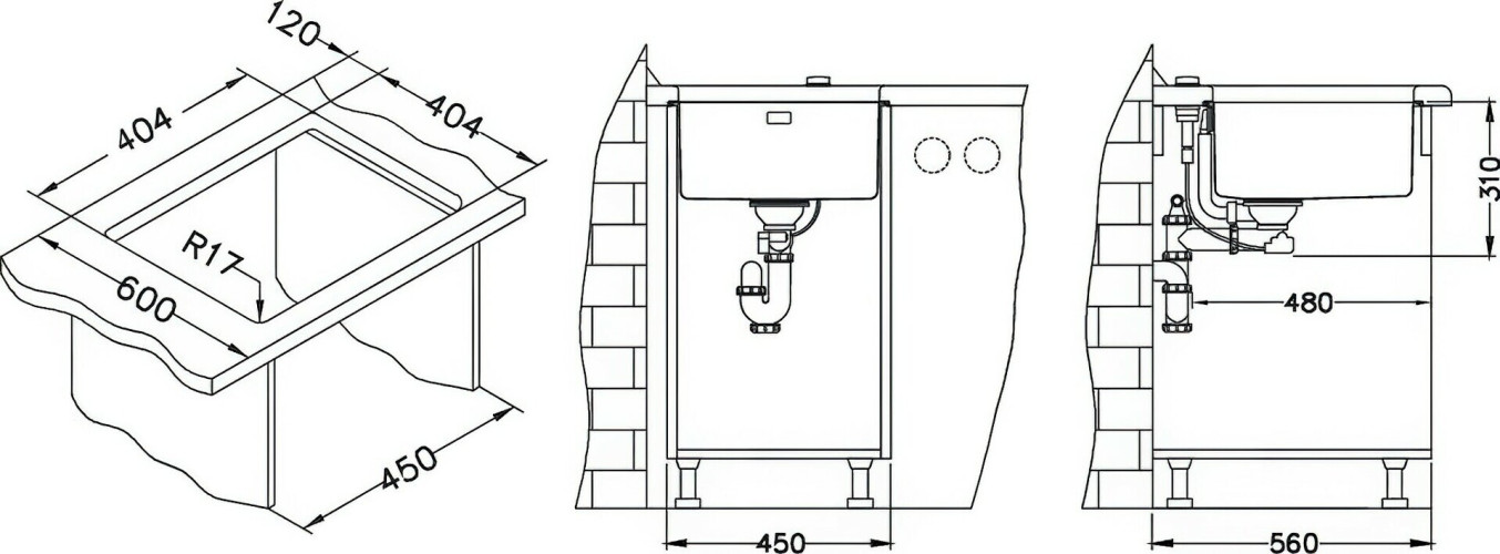Кухонная мойка Alveus Kombino 30 SAT-90 1100235