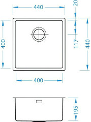 Кухонная мойка Alveus Kombino 30 SAT-90 1100235