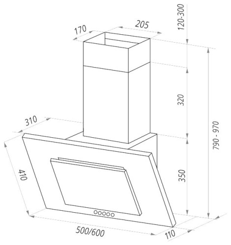 Кухонная вытяжка MAUNFELD TOWER CS 60