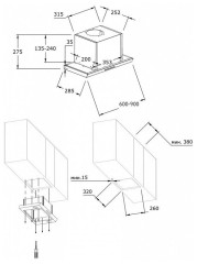 Встраиваемая вытяжка Korting KHI 6673 GN