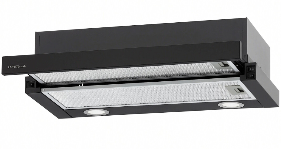 Встраиваемая вытяжка Krona Kamilla T 600 Black 2 мотора